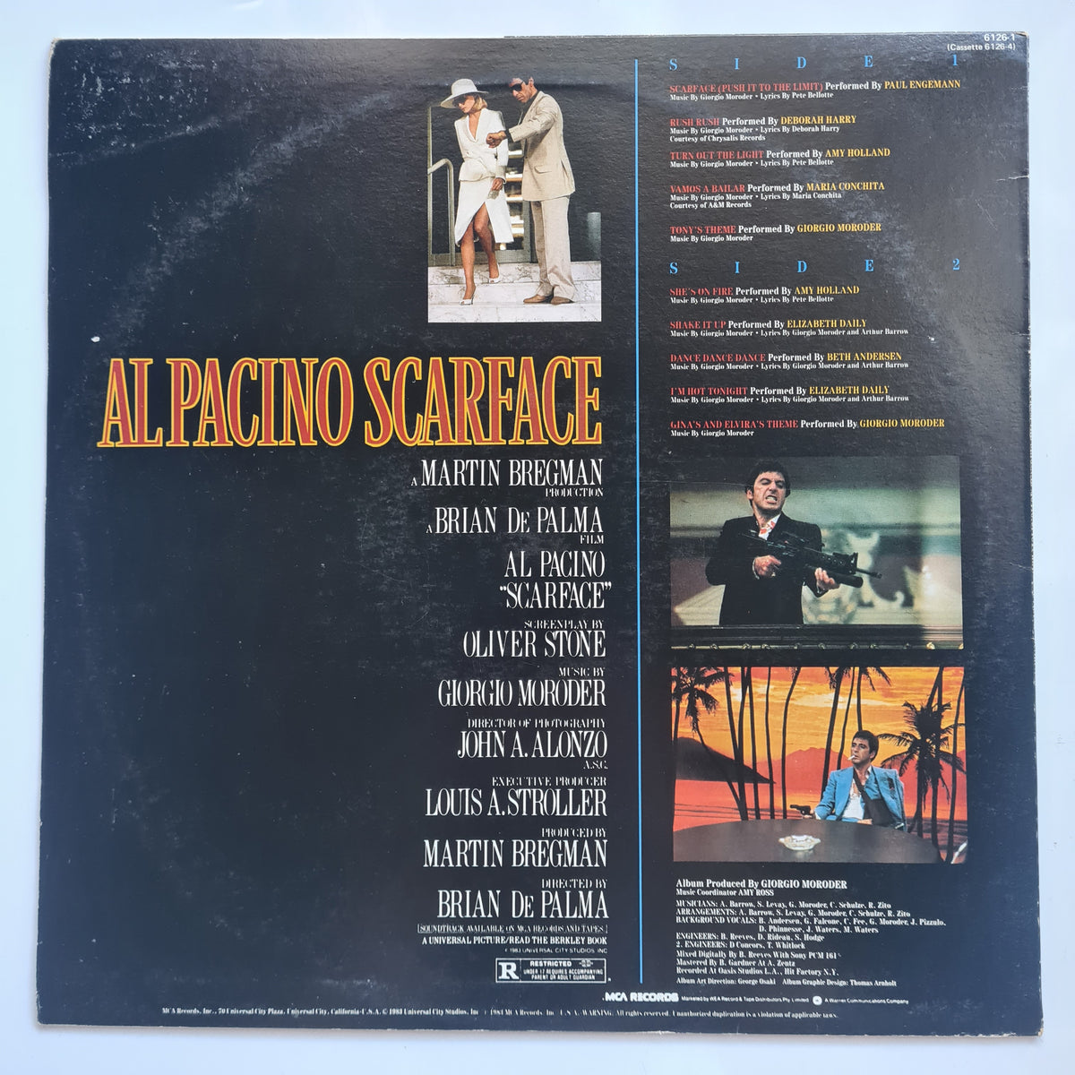Various – Scarface (Music From The Original Motion Picture Soundtrack) - 1984 - Vinyl Record LP