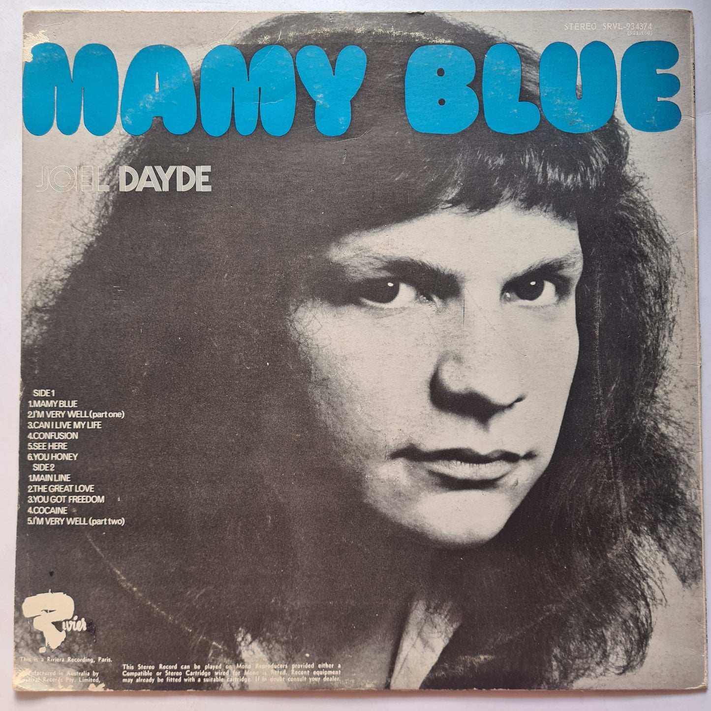 Joël Daydé  – Mamy Blue - 1971 - Vinyl Record LP