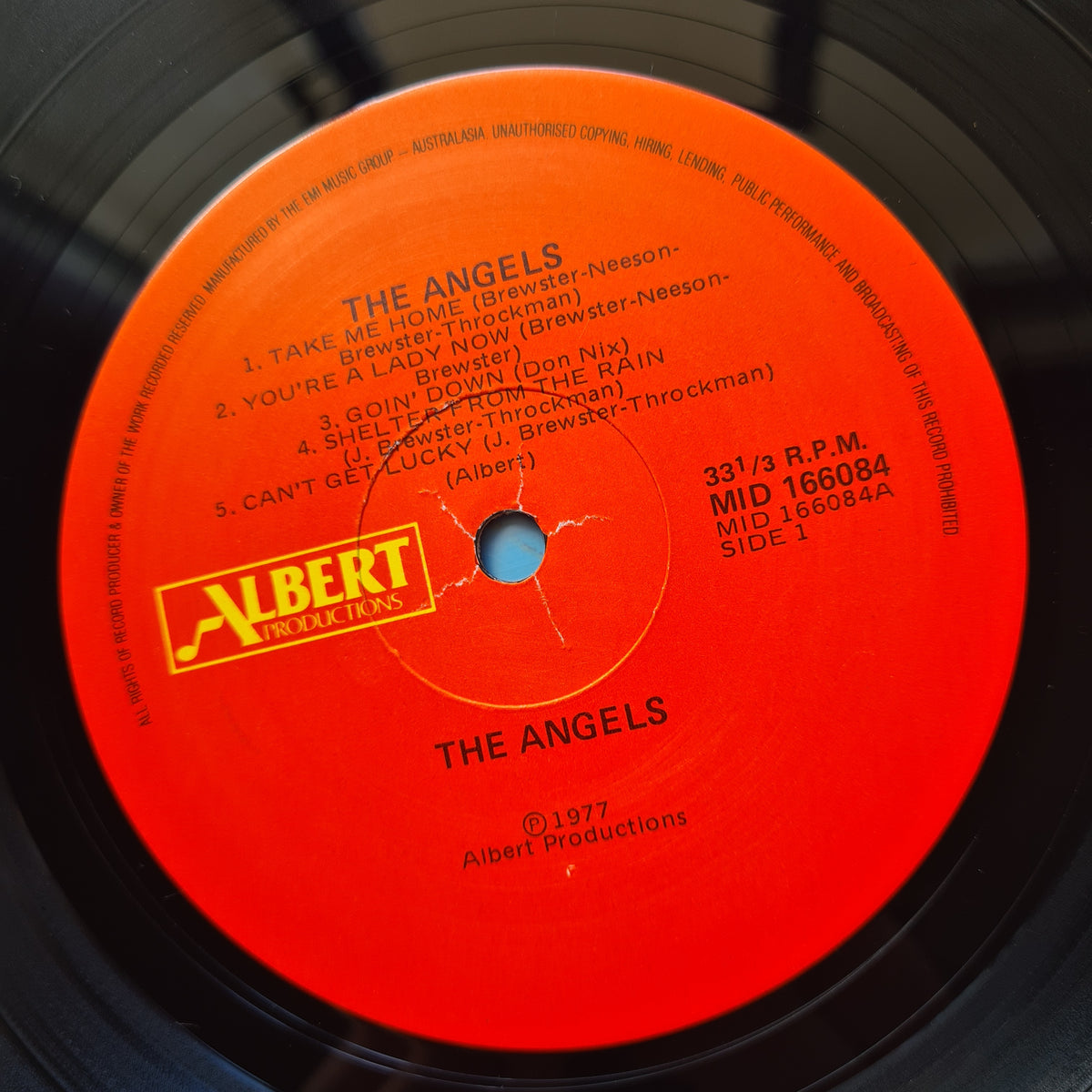The Angels – The Angels - 1977 (1987 Red Label Pressing- Near Mint record looks Unplayed) - Vinyl Record LP