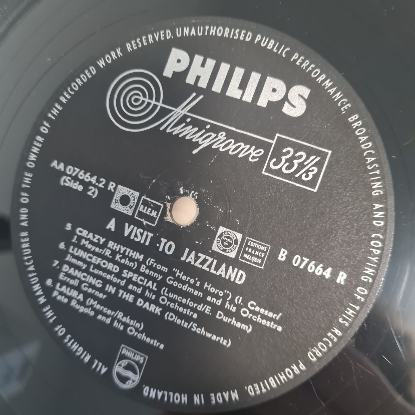 Various – A Visit To Jazzland - 1954 (Netherlands Pressing) - Vinyl Record 10"
