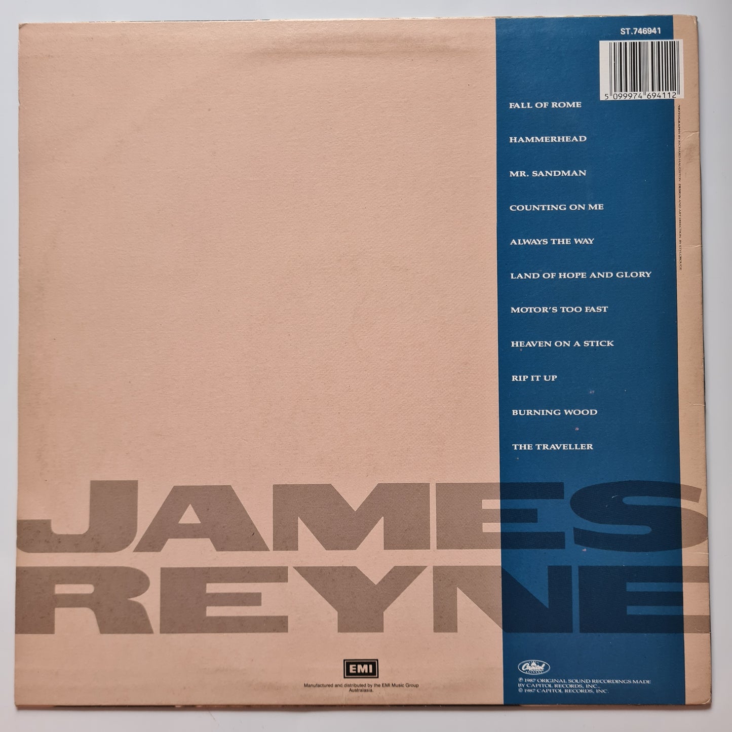 James Reyne – 1988 - Vinyl Record LP (Excellent)