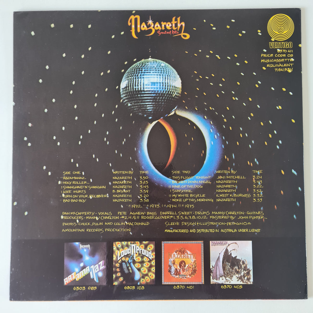Nazareth – Greatest hits - 1975 - Vinyl Record LP