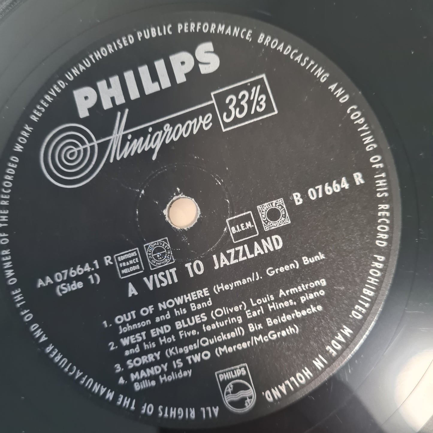 Various – A Visit To Jazzland - 1954 (Netherlands Pressing) - Vinyl Record 10"