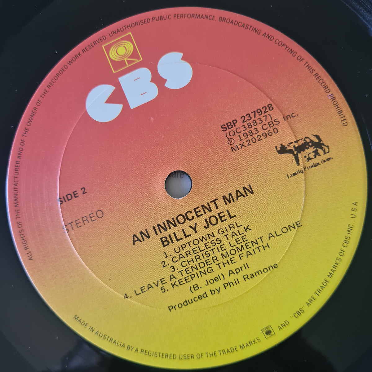 Billy Joel – Innocent Man - 1983 - Vinyl Record LP (near mint)