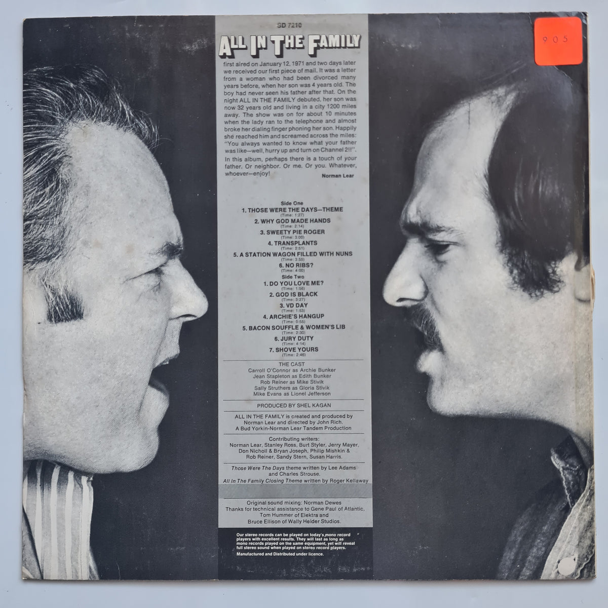 All In The Family Cast – All In The Family - 1971 (1972 Australian Pressing) - Vinyl Record LP