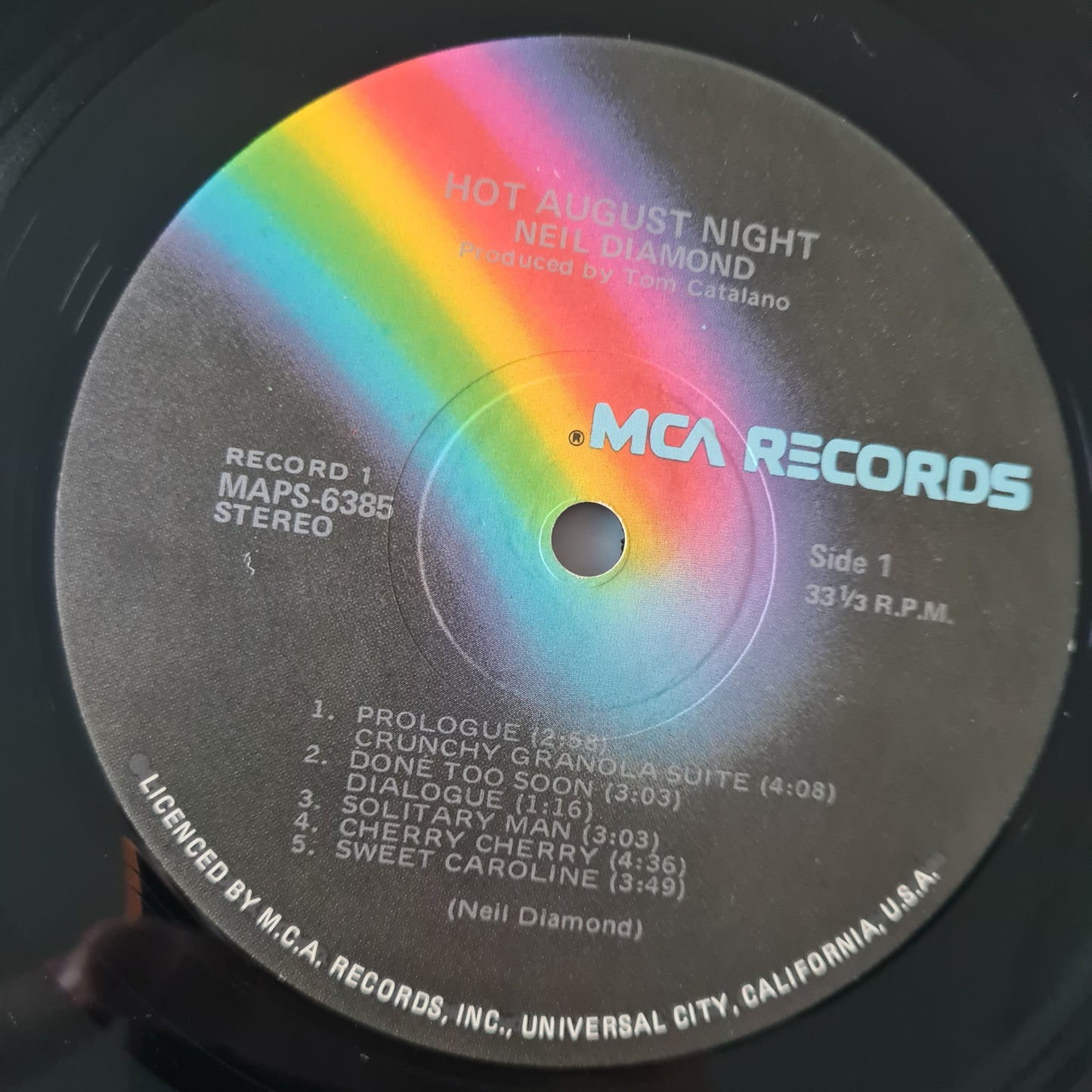 Neil Diamond – Hot August Night - 1972 (1973 2nd Australian Pressing) - Vinyl Record 2LP