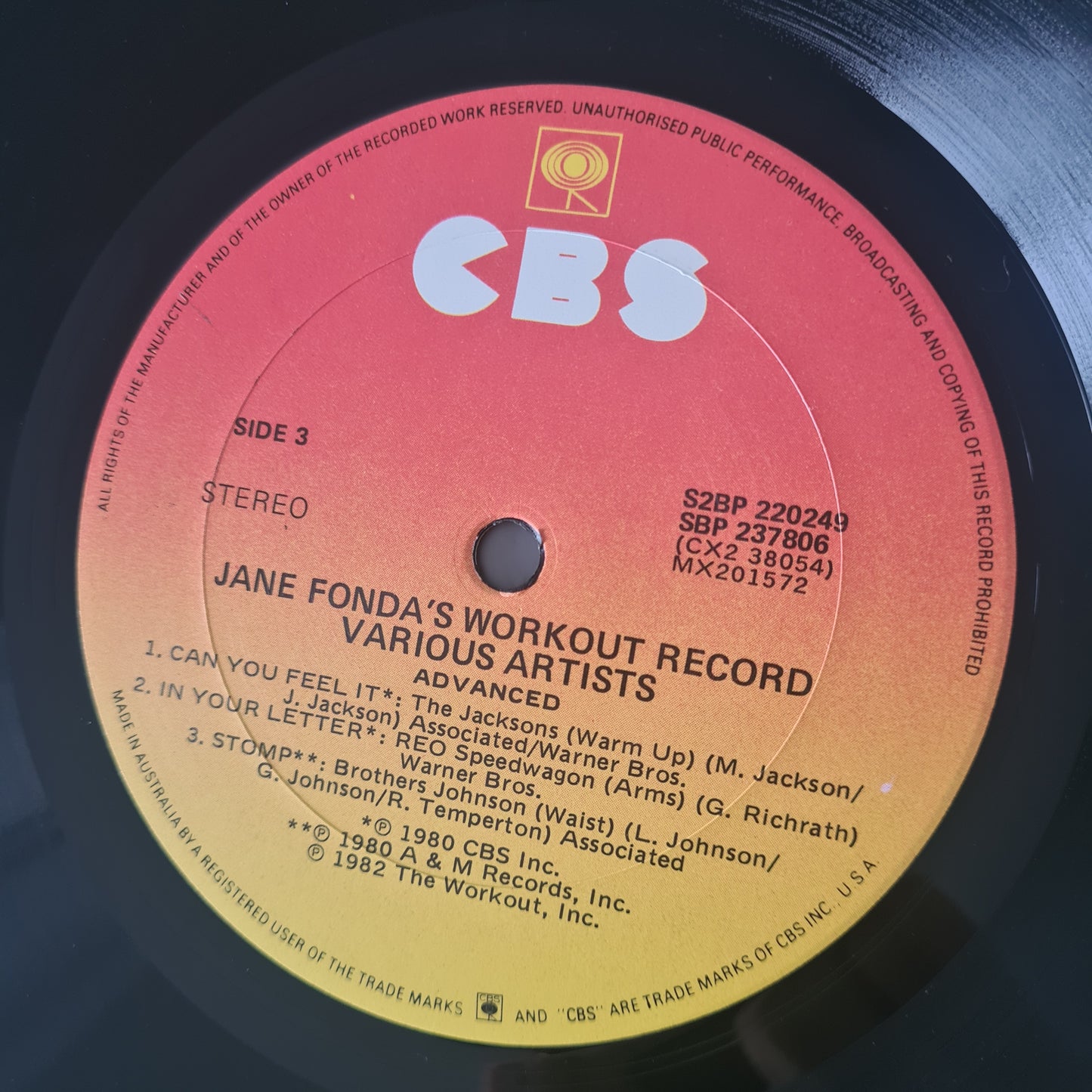 Various – Jane Fonda's Workout Record - 1982 - Vinyl Record 2LP