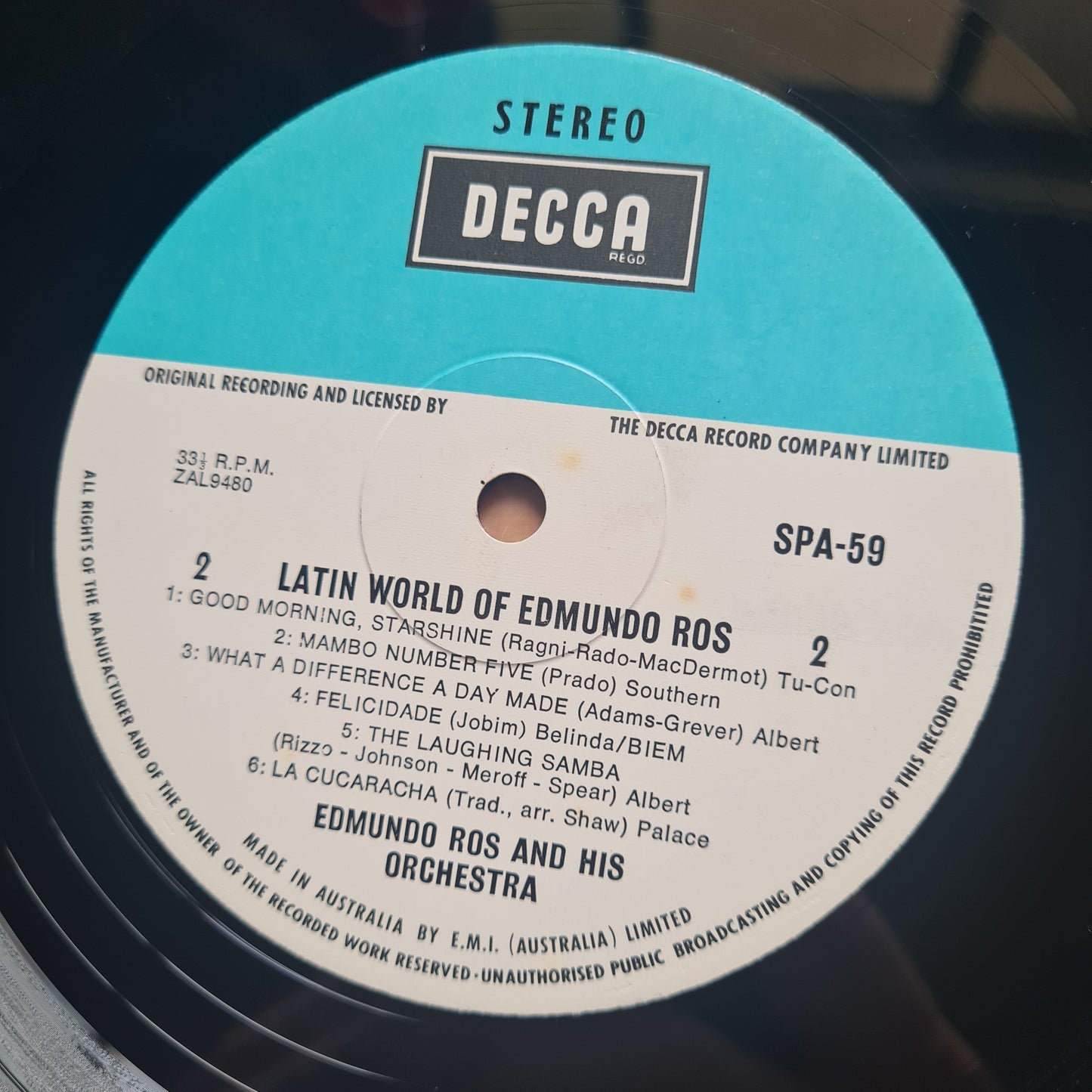 Edmundo Ros & His Orchestra – The Latin World Of Edmundo Ros - 1970 - Vinyl Record LP