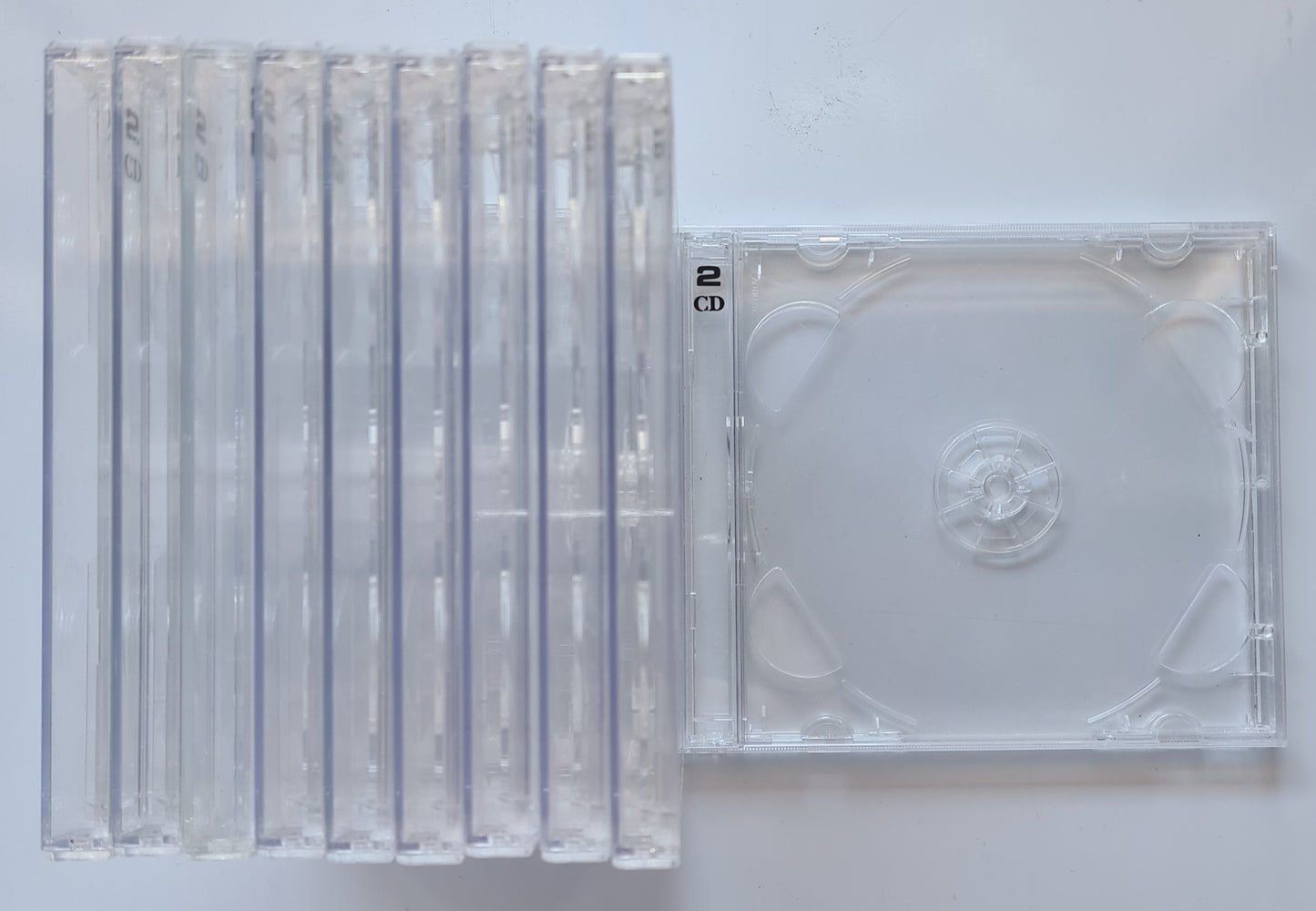 2CD Dual Jewel Cases – Clear Tray - Variant 1 (Pack of 10) – Free Postage