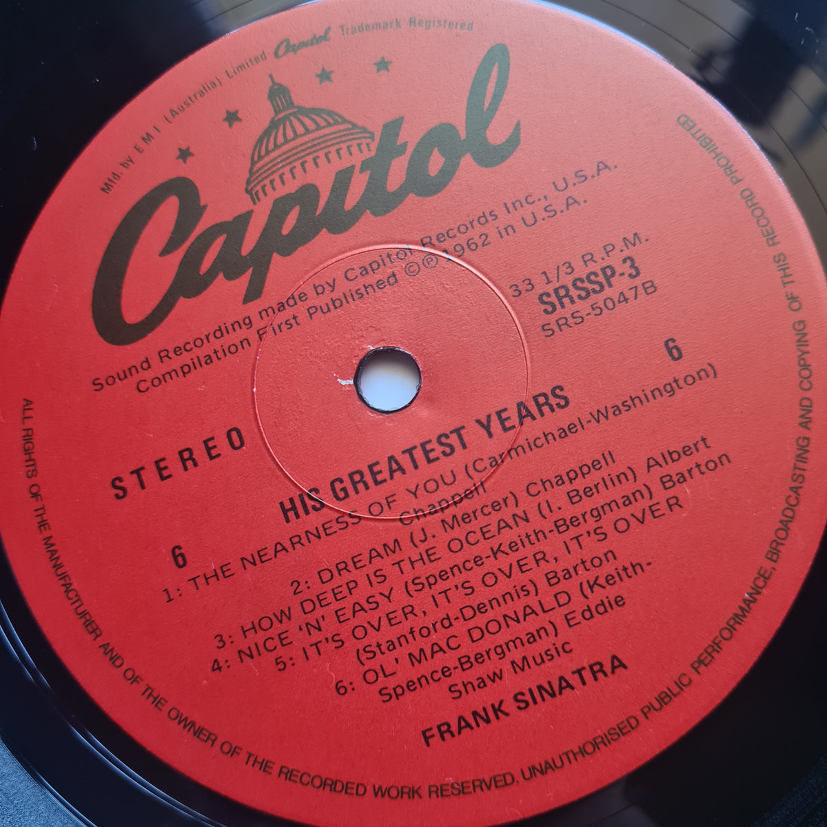 Frank Sinatra – His Greatest Years - 1962 - Vinyl Record 3LP