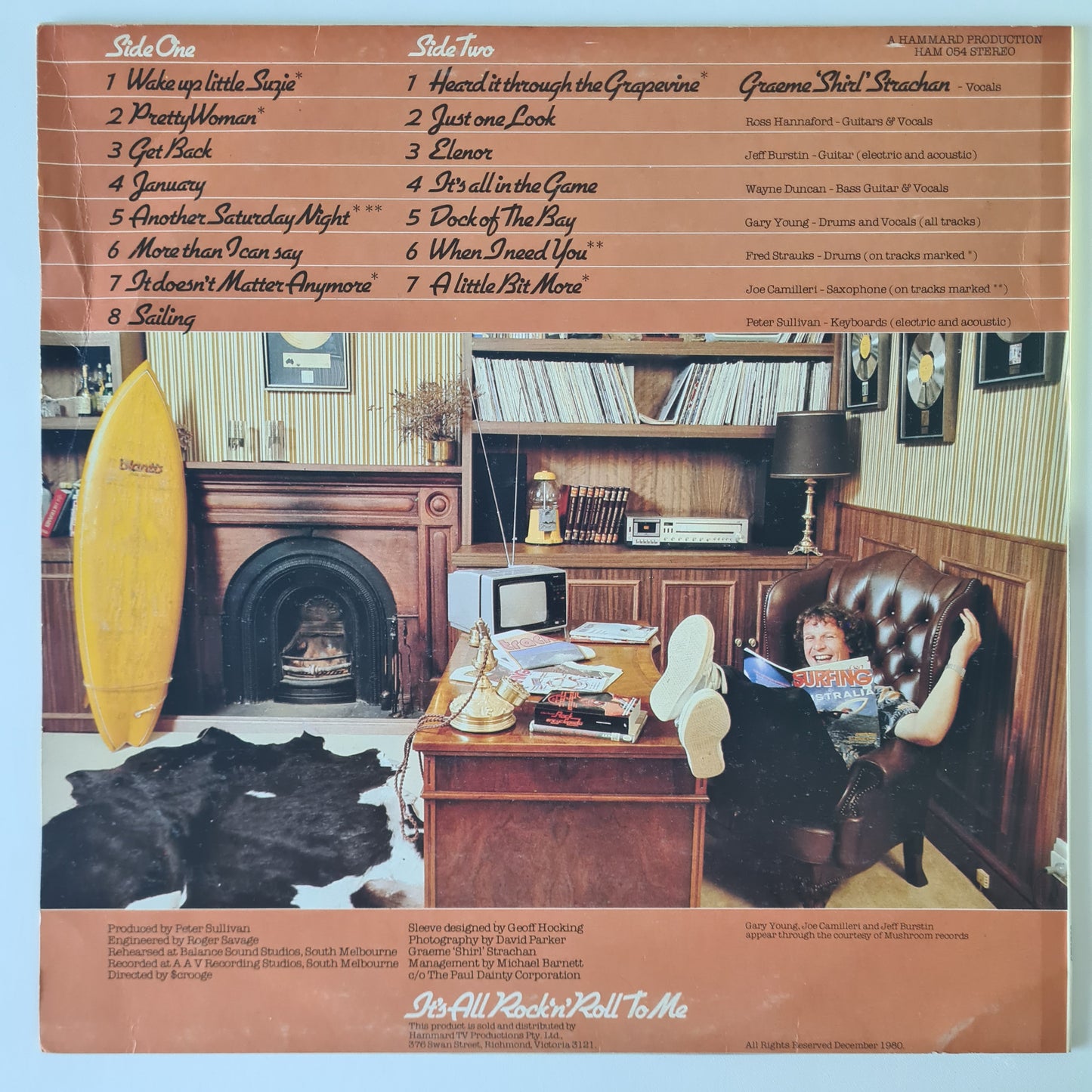 Shirl (Skyhooks) – It's All Rock 'n' Roll To Me - 1980 - Vinyl Record LP