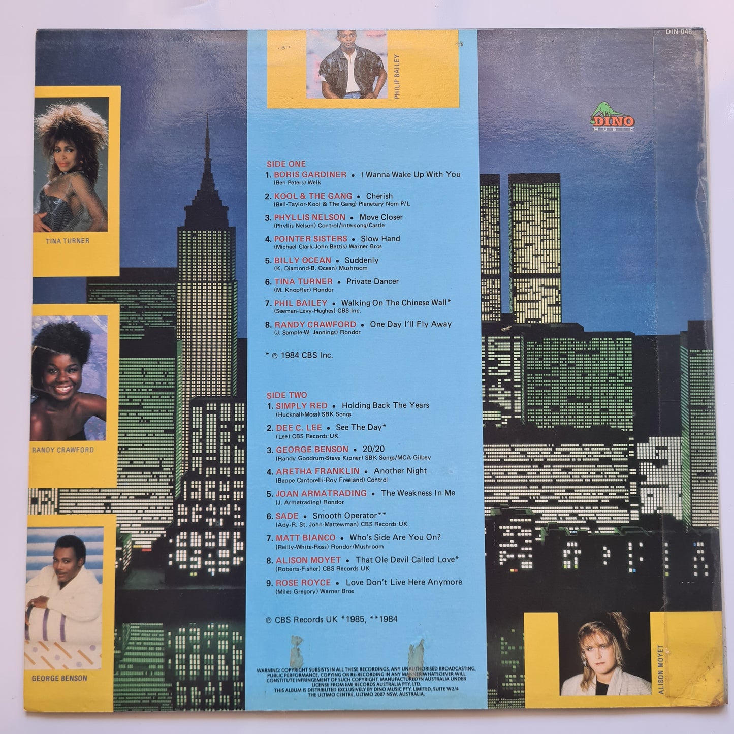 Various – Rhythm Of The Night: 14 Songs For Late Night Lovers - 1987 - Vinyl Record LP