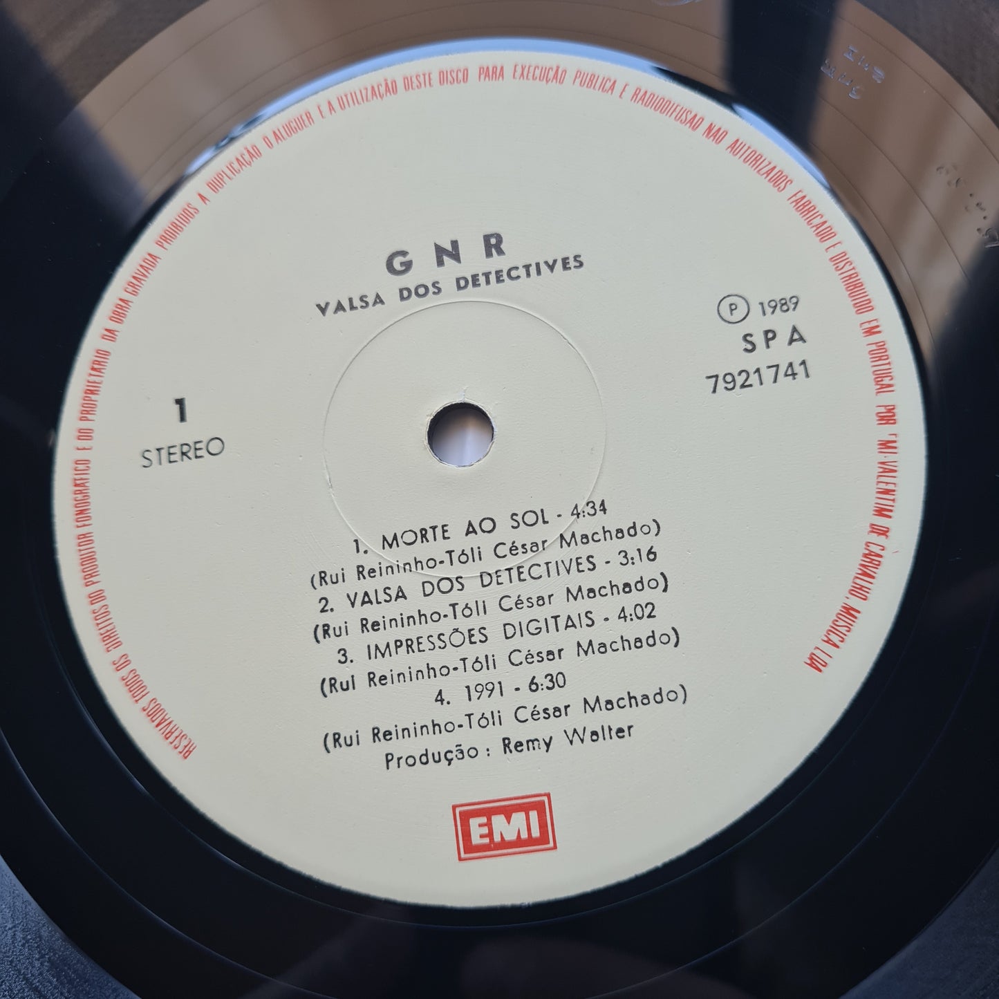 GNR – Valsa Dos Detectives - 1989 (Portuguese Pressing) - Vinyl Record LP