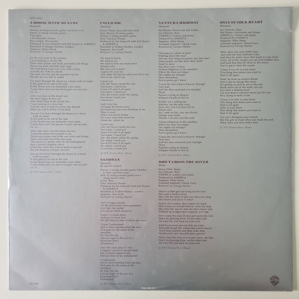 America – History: America's Greatest Hits - 1975 (Late 70's Australian Reissue) - Vinyl Record LP