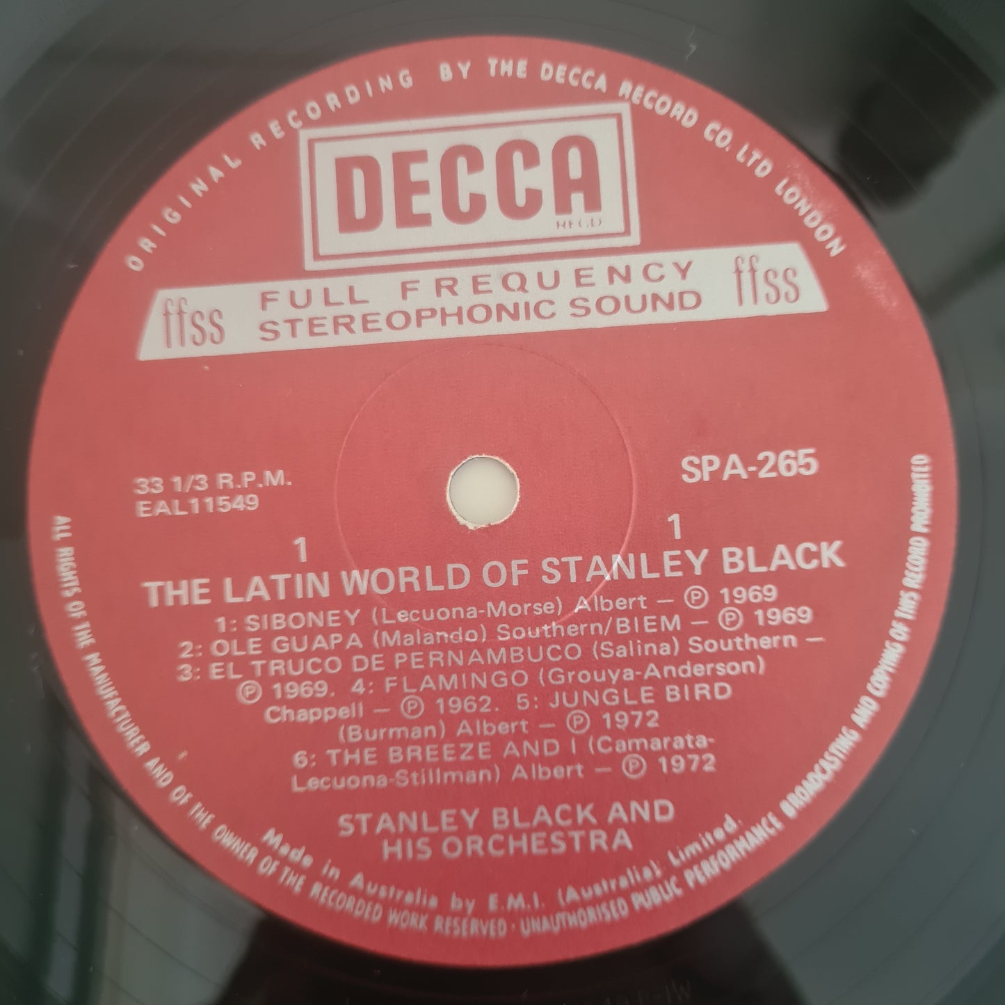 Stanley Black – The Latin World Of Stanley Black - 1972 - Vinyl Record LP