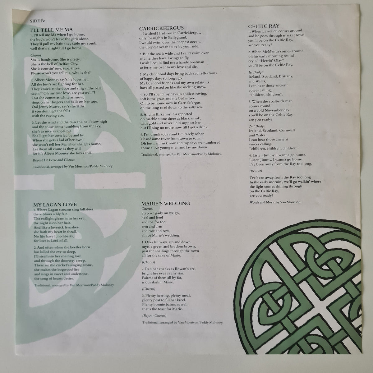 Van Morrison & The Chieftains – Irish Heartbeat - 1988 - Vinyl Record LP