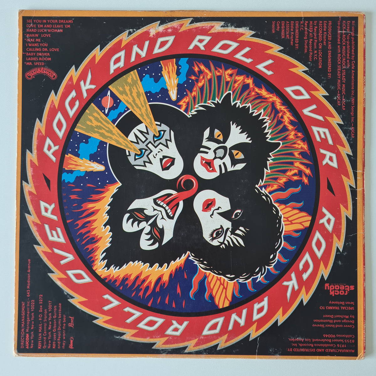 KISS – Rock And Roll Over - 1976 (1977 USA Pressing)- Vinyl Record LP