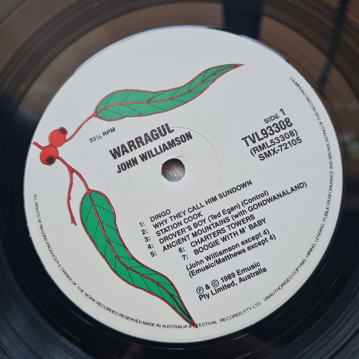 John Williamson - Warragul - 1989 - Vinyl Record LP
