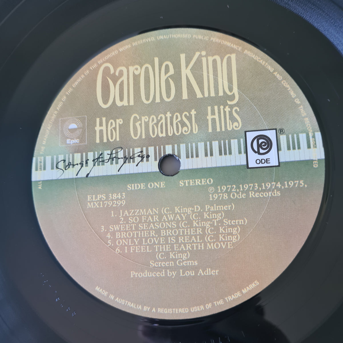 Carole King – Her Greatest Hits: Songs Of Long Ago - 1978 - Vinyl Record LP