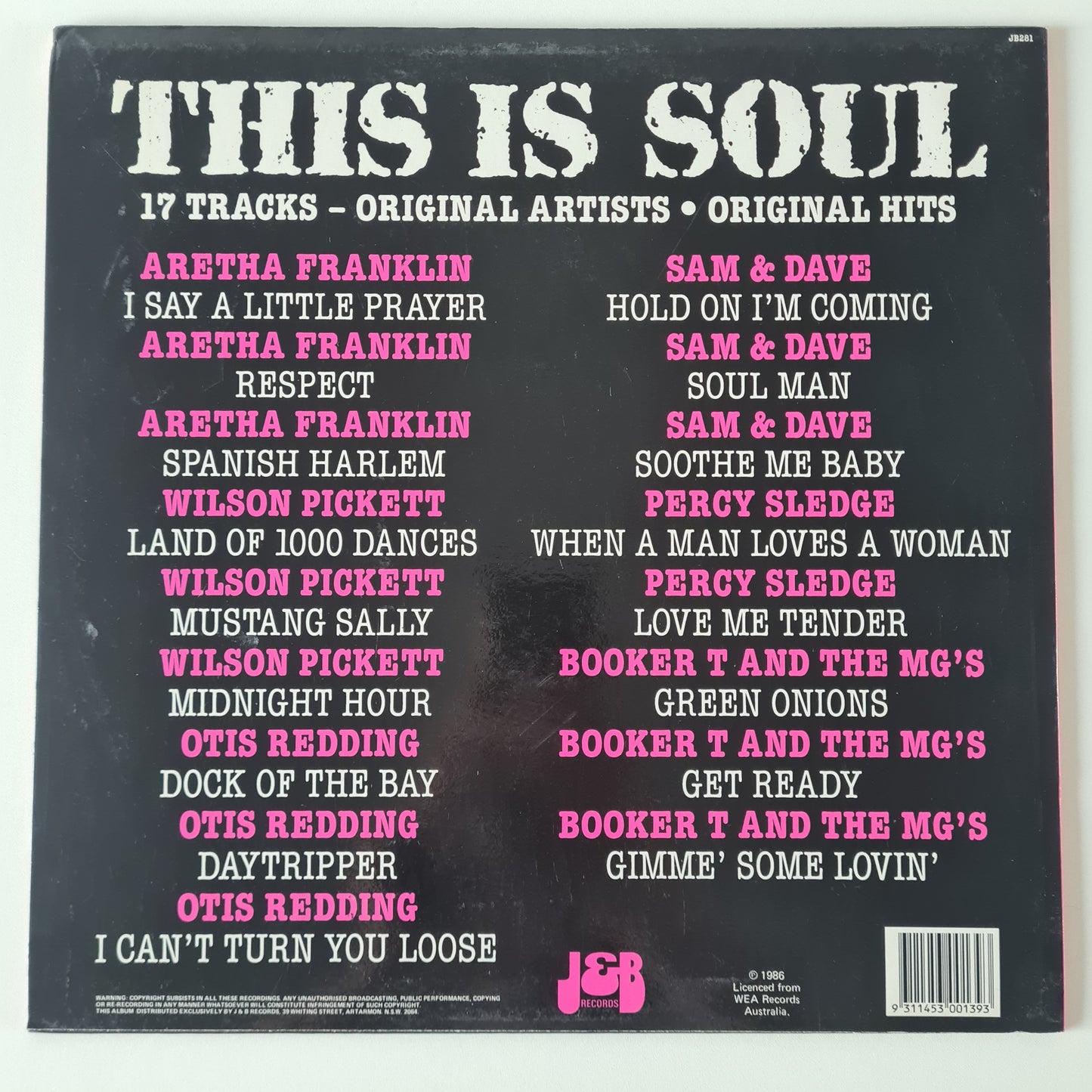Various – This Is Soul - 1986 - Vinyl Record LP