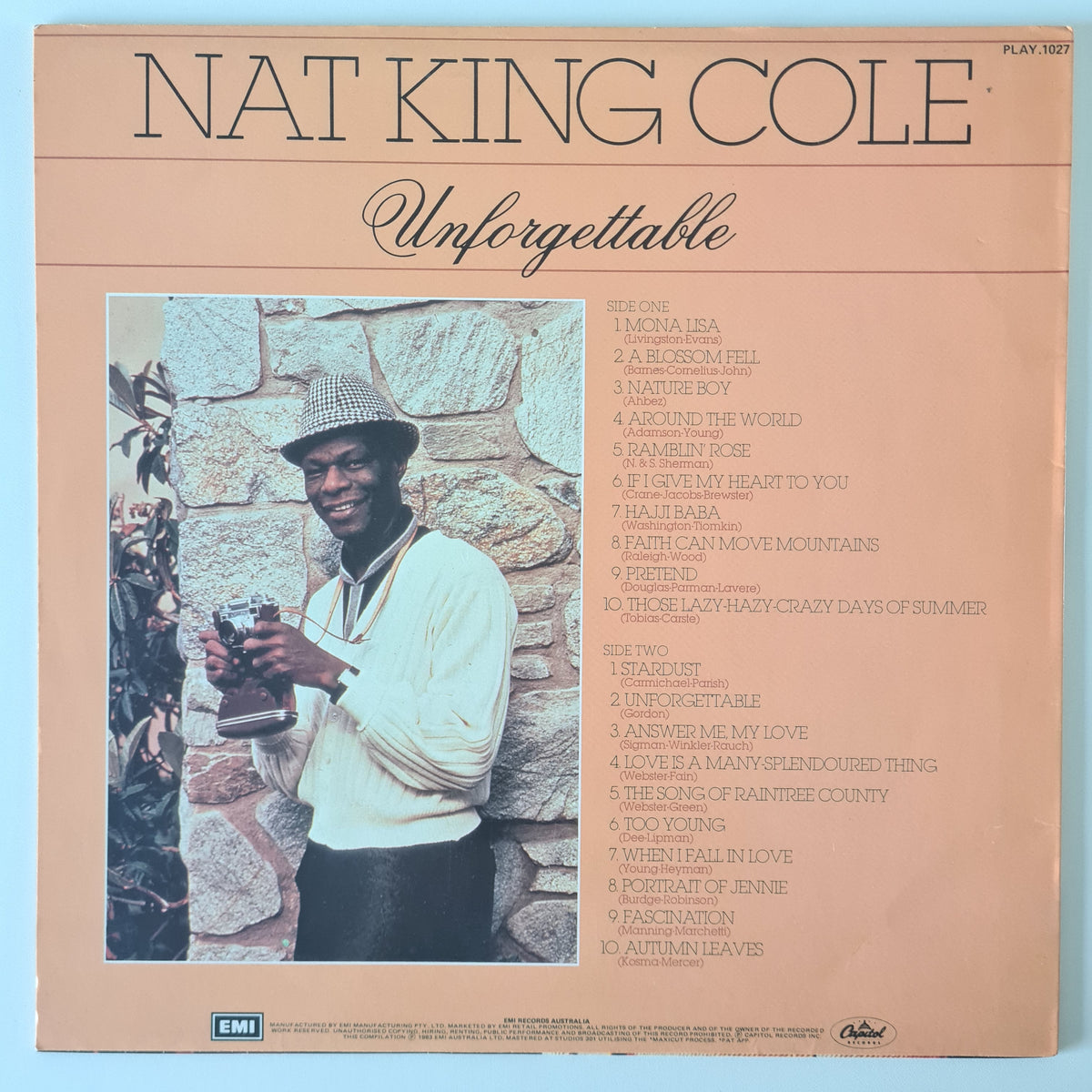Nat King Cole – Unforgettable - 1983 - Vinyl Record LP