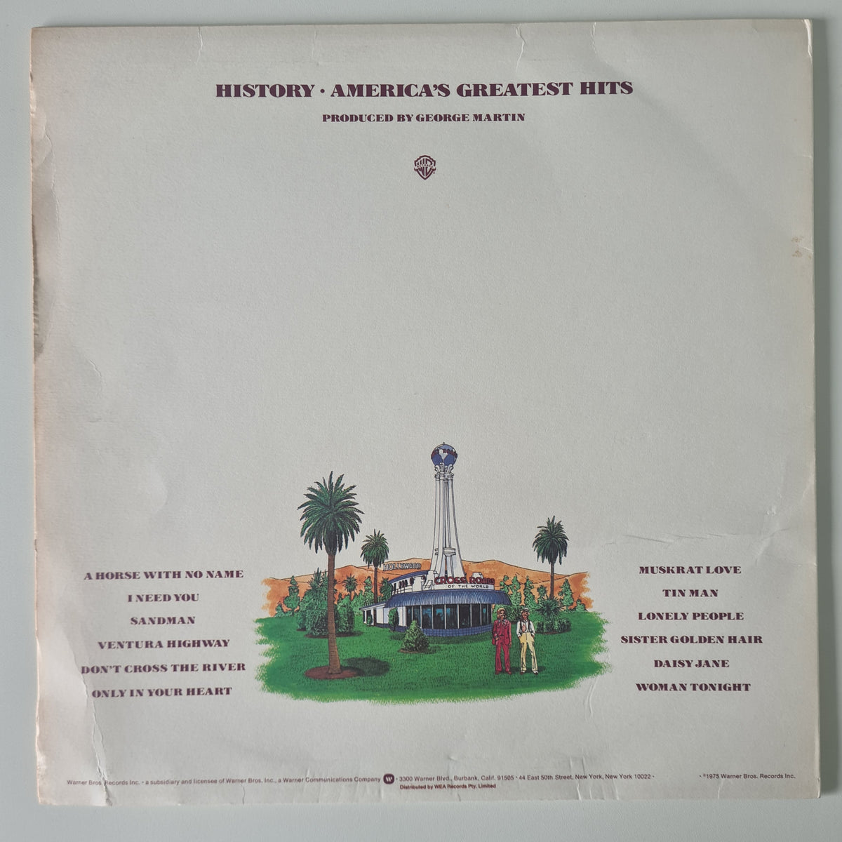 America – History: America's Greatest Hits - 1975 (Late 70's Australian Reissue) - Vinyl Record LP
