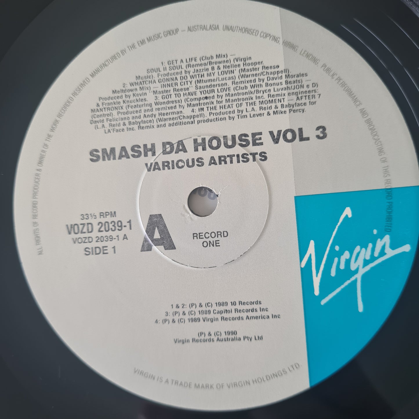 Various Artists - Smash Da House Vol 3 - 1990 - Vinyl Record 2LP (RARE Australian Only Release) (near mint)
