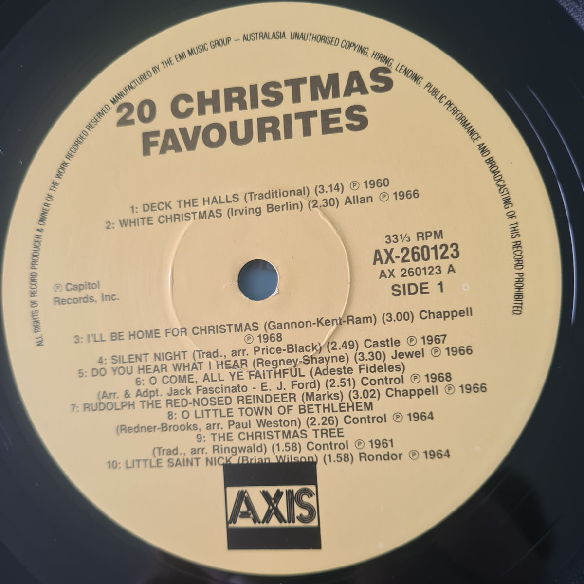 Various – 20 Christmas Favourites - 1981 - Vinyl Record LP