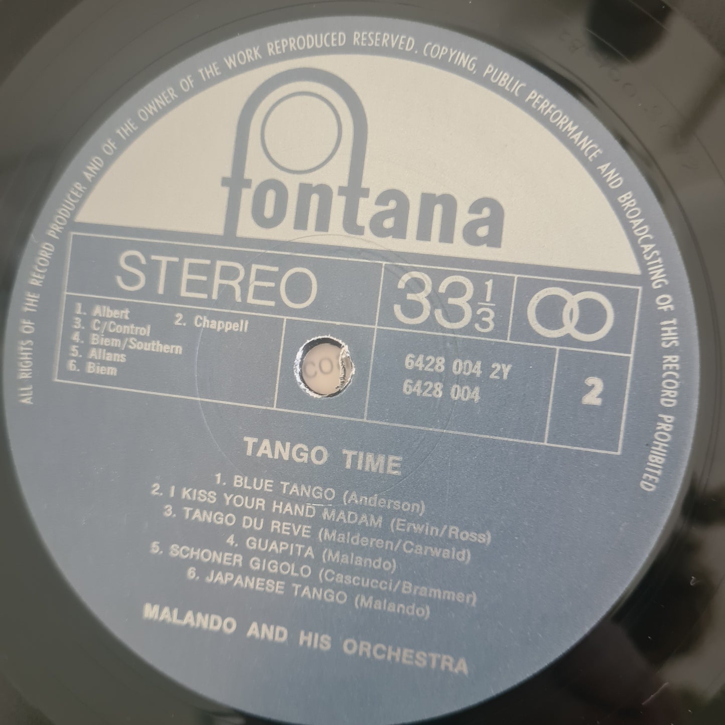 Malando And His Orchestra – Tango Time - Vinyl Record LP