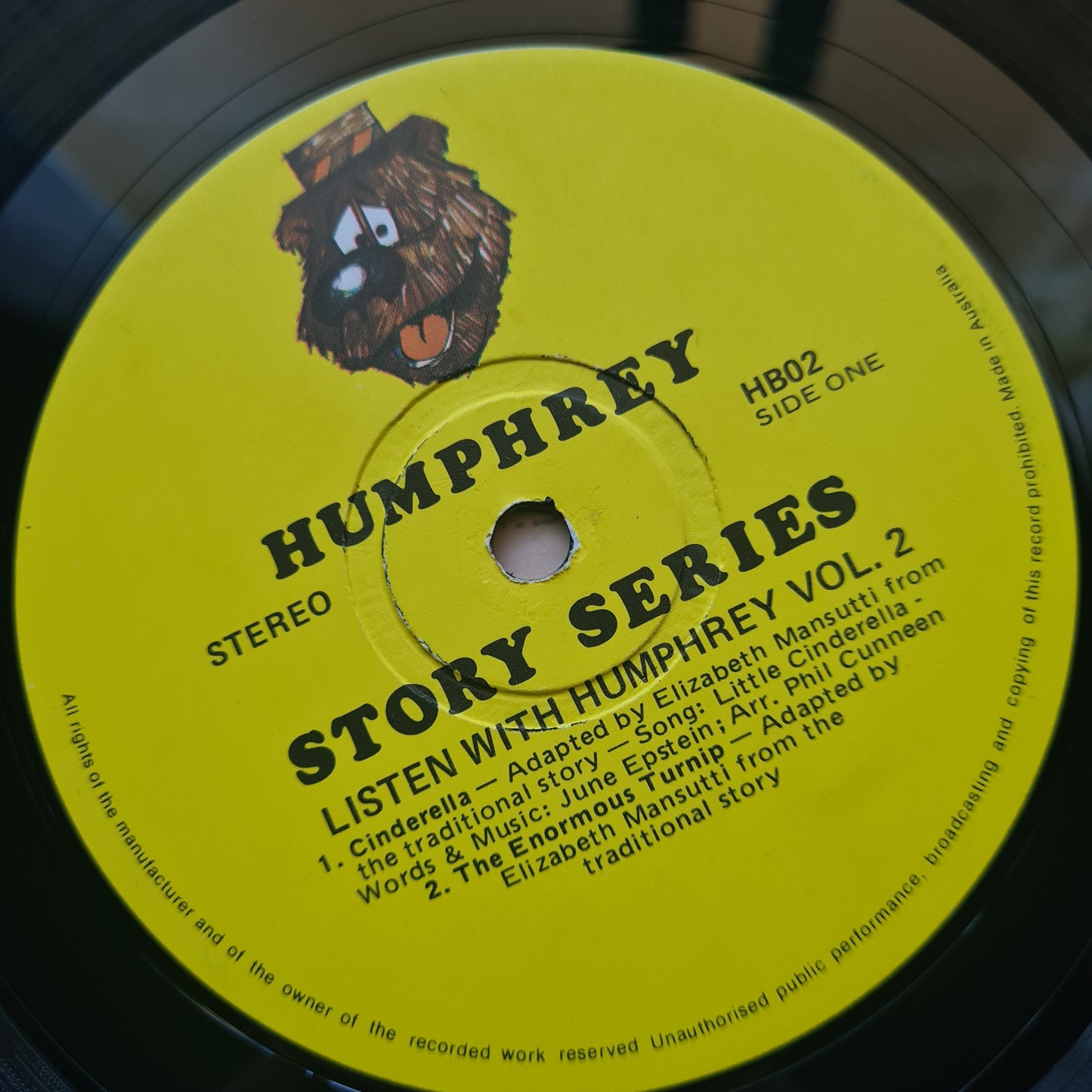 Children's Stories: Humphrey B Bear – Listen With Humphrey to..... Vol 2 - 1960's Australian Pressing? - Vinyl Record LP