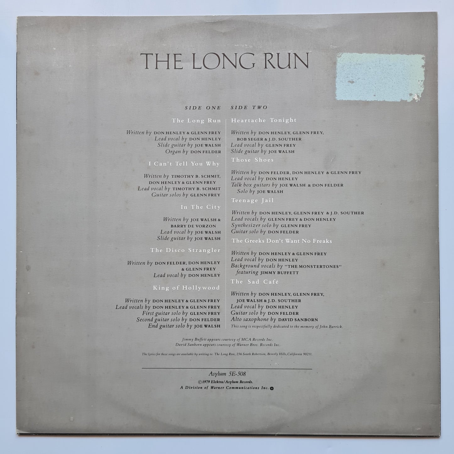 Eagles – The Long Run - 1979 - Vinyl Record LP
