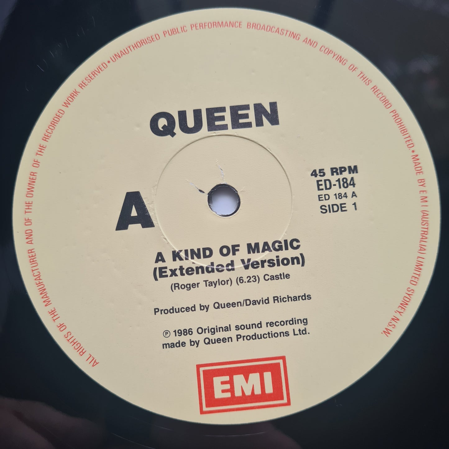 Queen – A Kind Of Magic (From The Film: Highlander) - 1986 - Vinyl Record 12" Maxi Single *RARE*