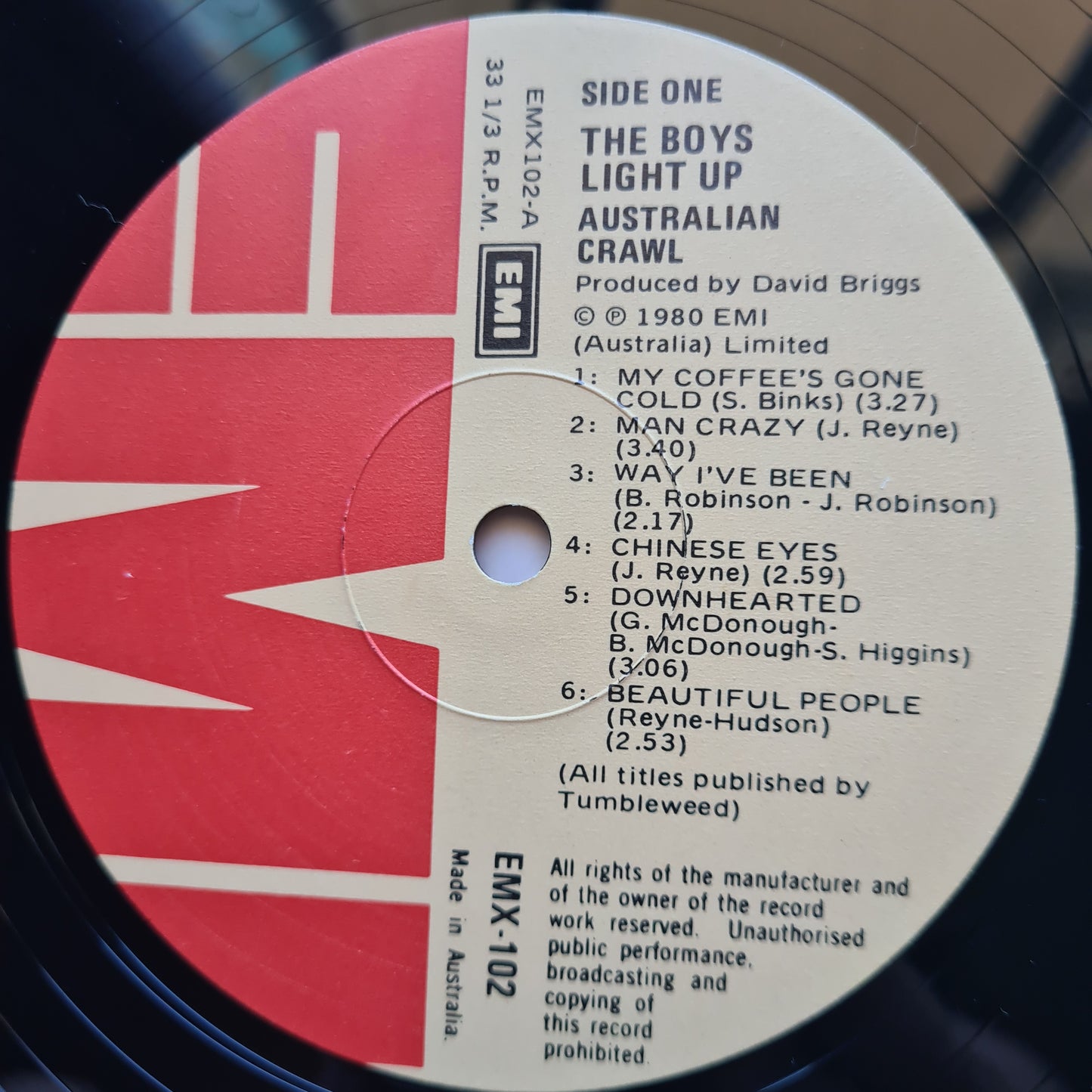 Australian Crawl – The Boys Light Up - 1980 - Vinyl Record LP (near mint)