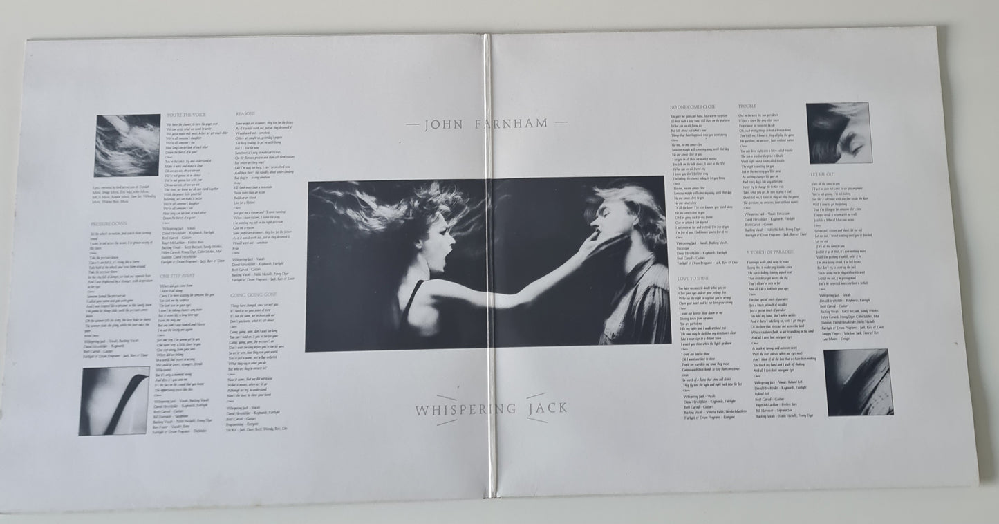 John Farnham – Whispering Jack - 1986 - Vinyl Record LP