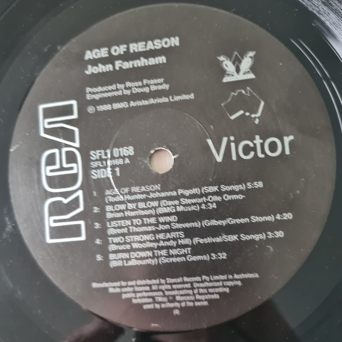 John Farnham – Age Of Reason - 1988 - Vinyl Record LP