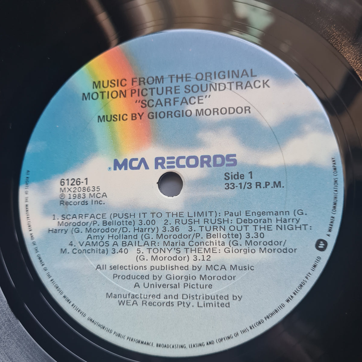 Various – Scarface (Music From The Original Motion Picture Soundtrack) - 1984 - Vinyl Record LP