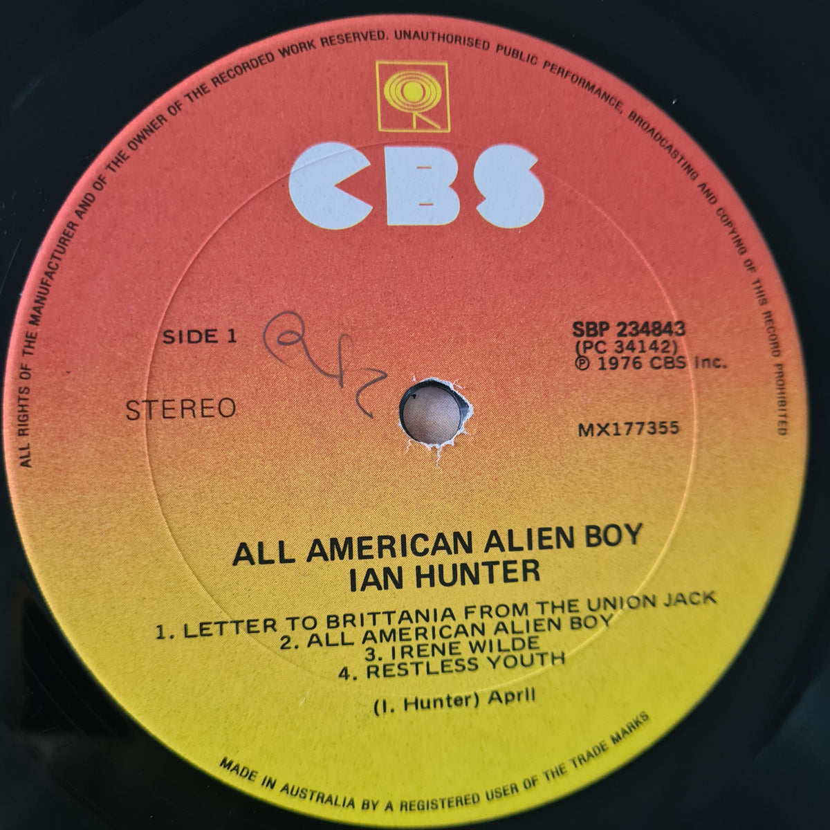 Ian Hunter – All American Alien Boy - 1976 - Vinyl Record LP (near mint)