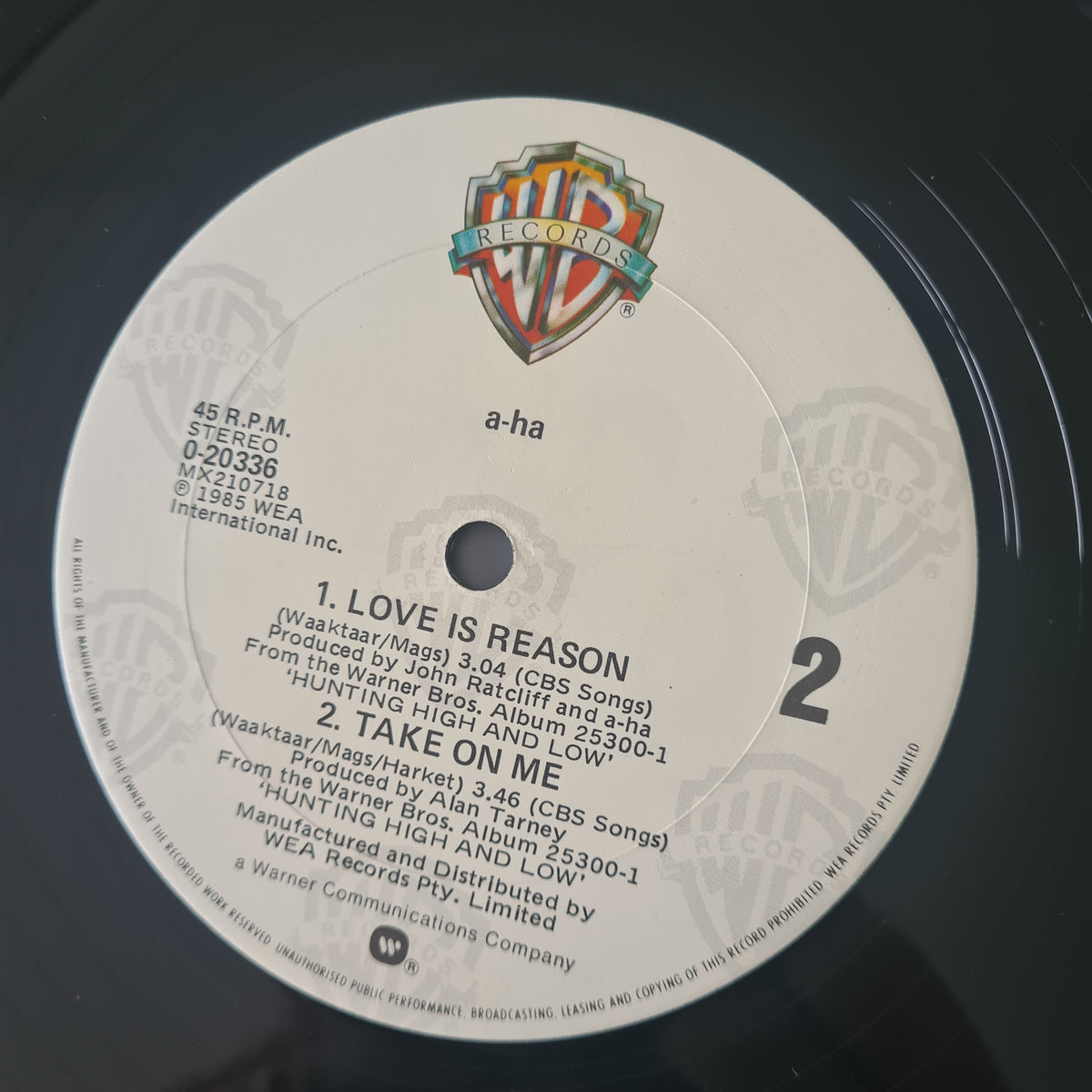 a-ha – Take On Me (Extended Version) - 1985 - Vinyl Record 12" Maxi Single