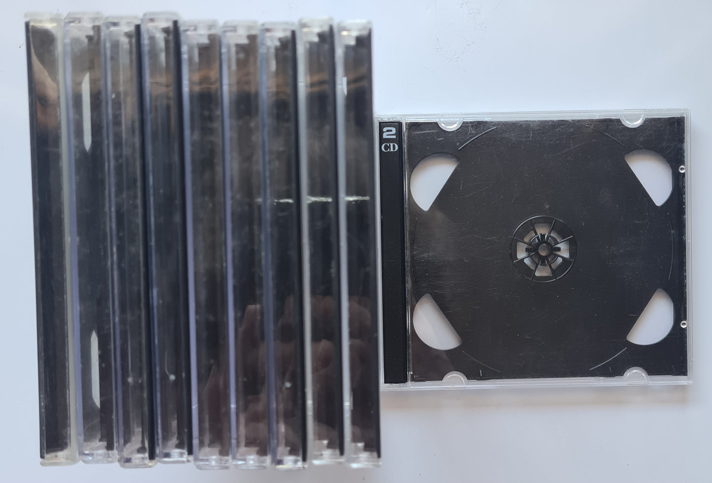 2CD Dual Jewel Cases – Black Tray (Pack of 10) – Free Postage by Sound Hound Records
