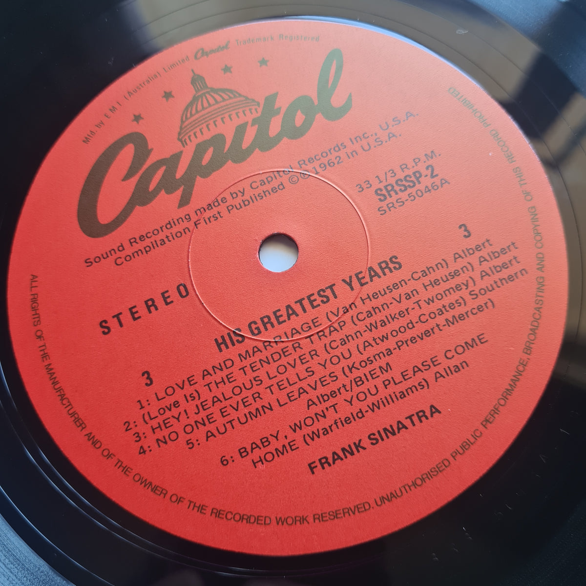 Frank Sinatra – His Greatest Years - 1962 - Vinyl Record 3LP