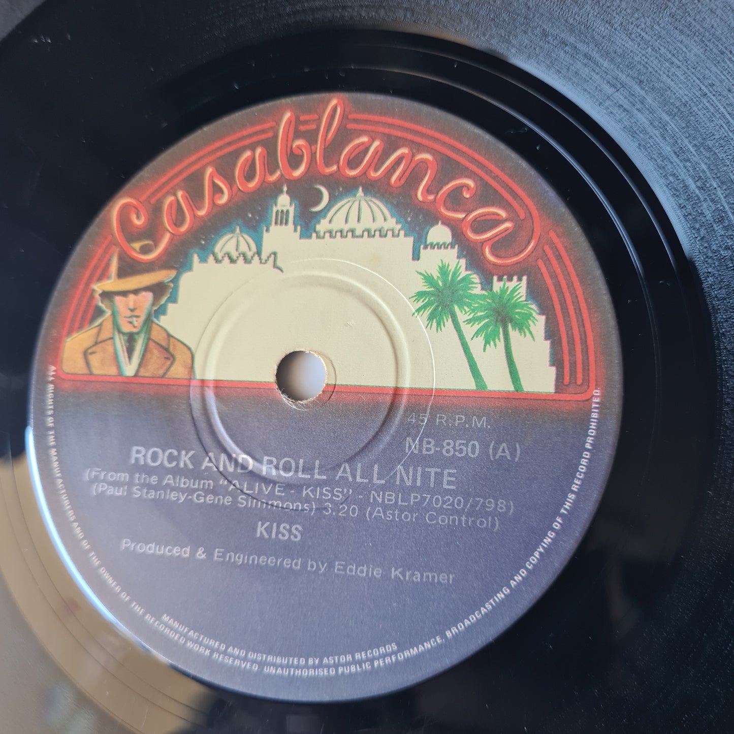 KISS – Rock & Roll All Nite - 1975 (Australian Pressing) Vinyl Record 7" Single - 45 RPM