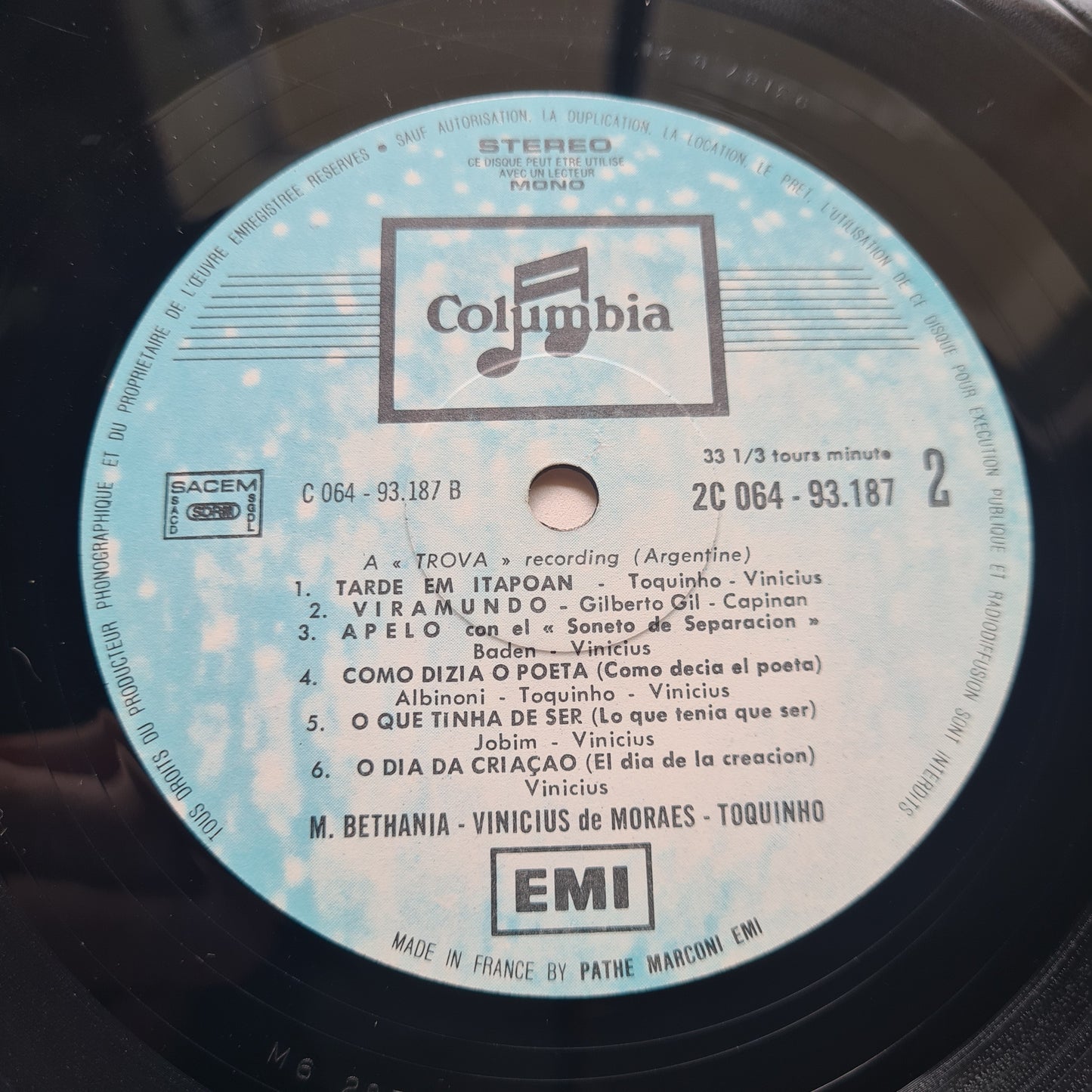 Maria Bethânia / Vinicius De Moraes / Toquinho –  Vinicius + Bethania + Toquinho - 1978 (French Pressing) - Vinyl Record LP 🇧🇷