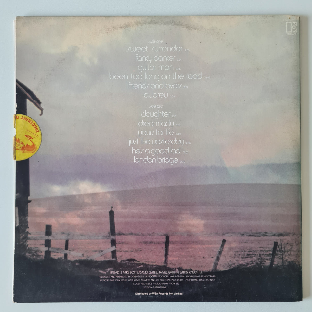 Bread – The Best Of Bread Volume One & Two - 1973/1974 - Vinyl Record 2LP