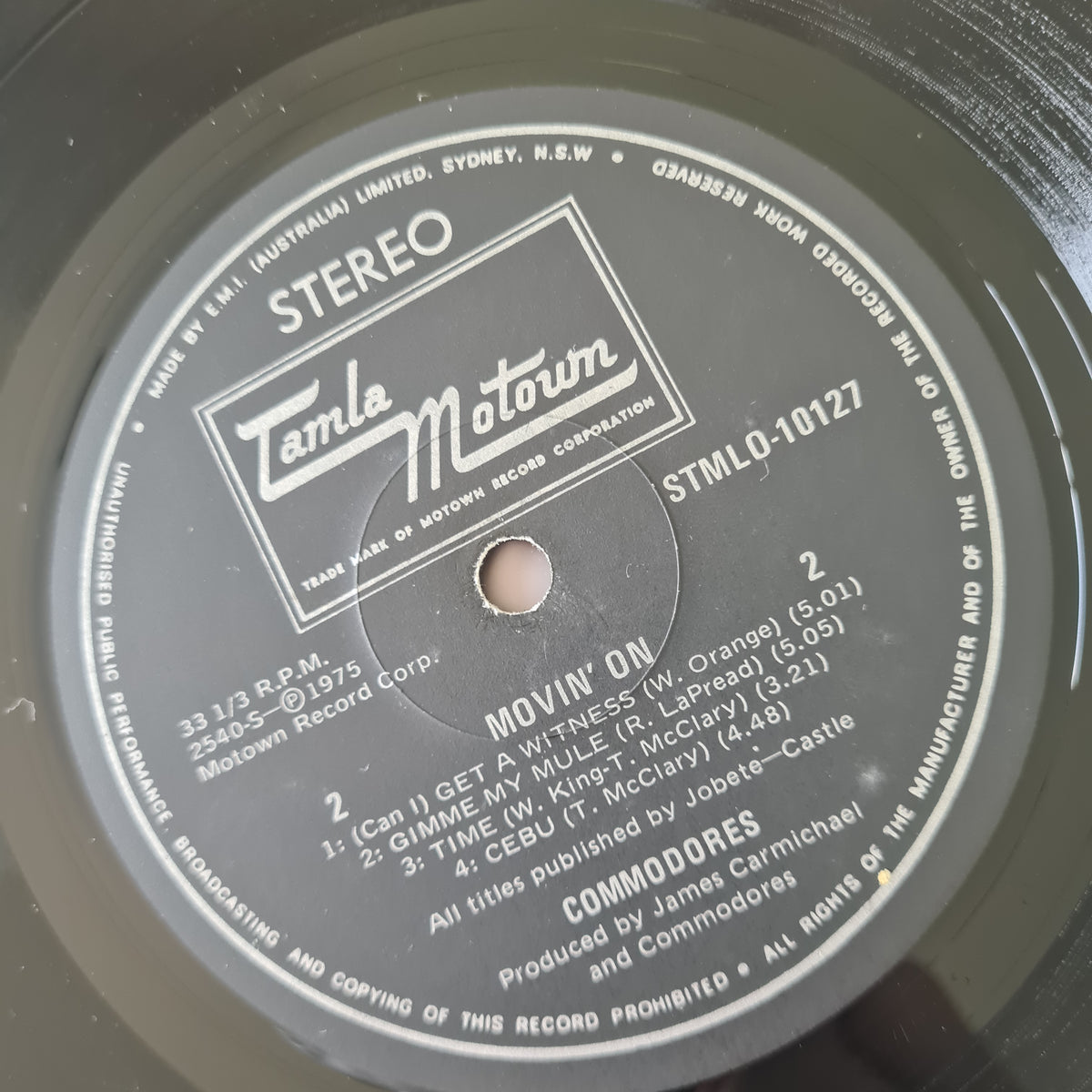 The Commodores – Movin' On - 1975 - Vinyl Record LP