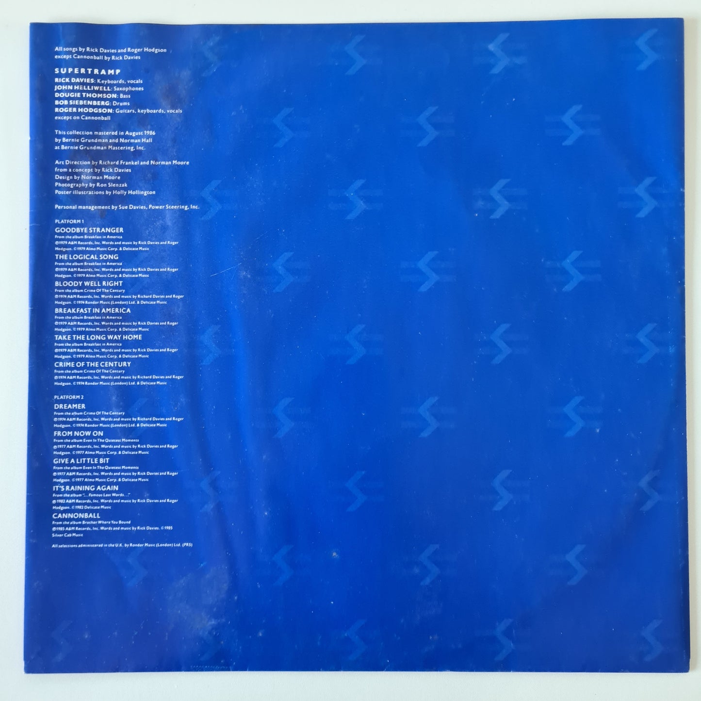 Supertramp – The Autobiography Of Supertramp - 1986 - Vinyl Record LP