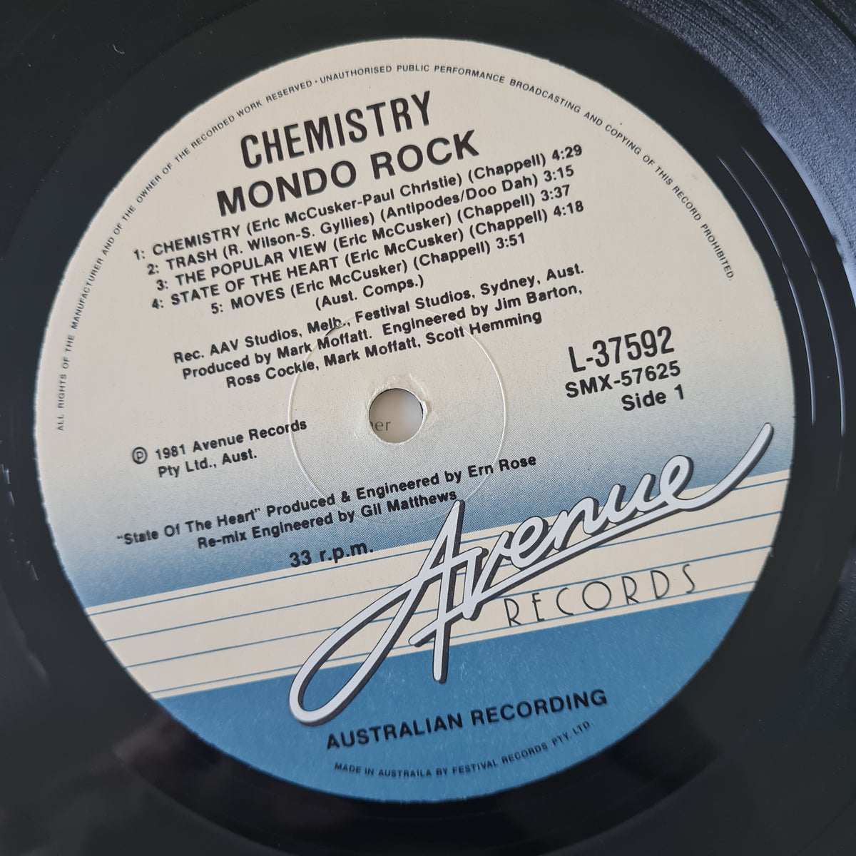 Mondo Rock – Chemistry - 1981 - Vinyl Record LP