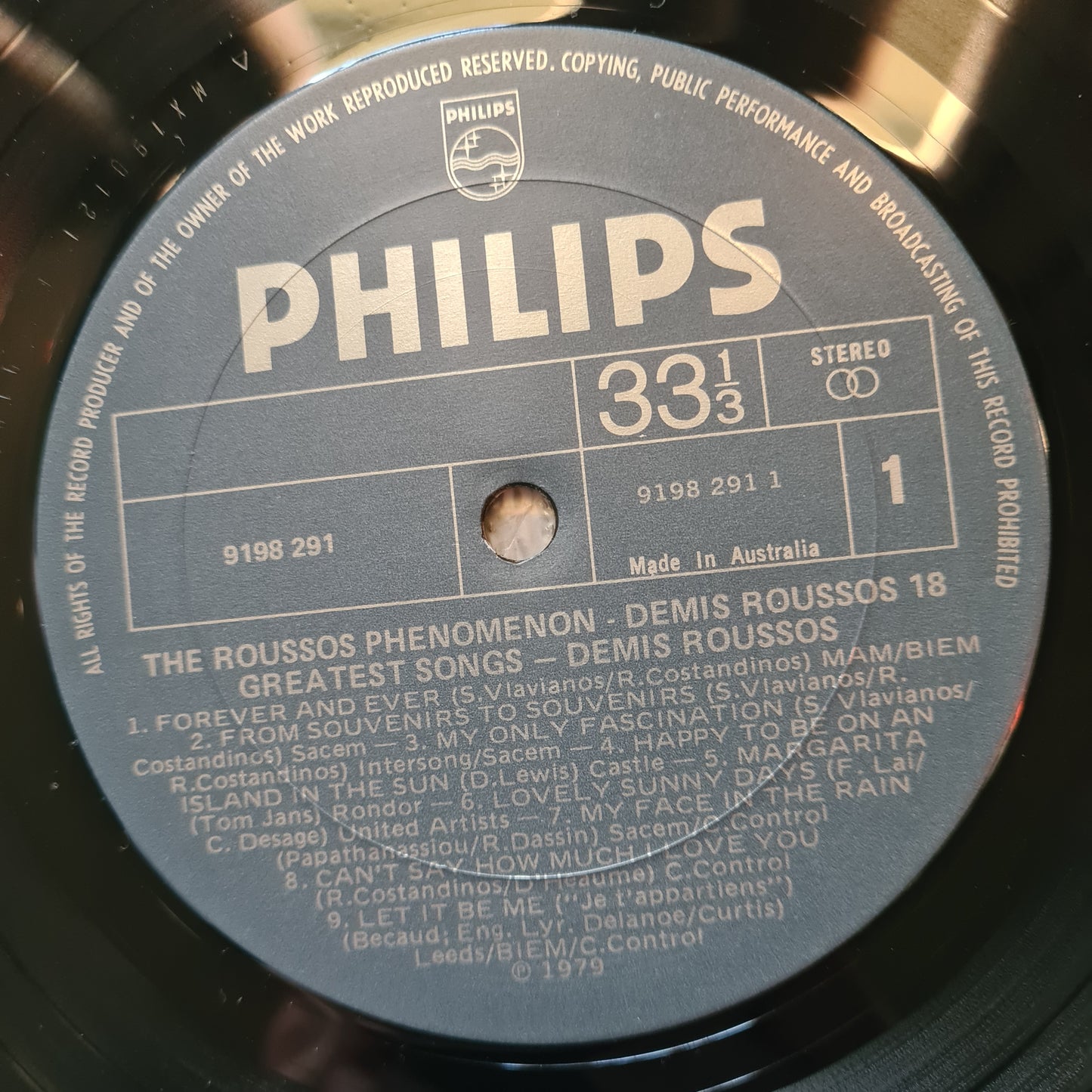 Demis Roussos  – The Roussos Phenomenon - 1979 (Greatest Hits)- Vinyl Record LP