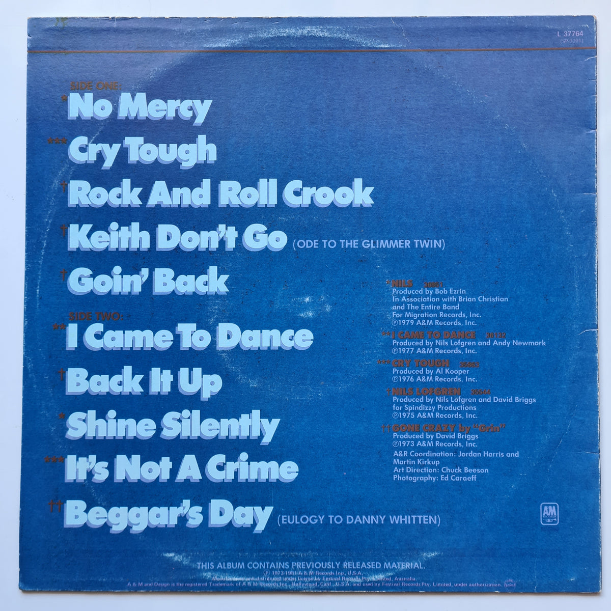Nils Lofgren – The Best - 1981 - Vinyl Record LP