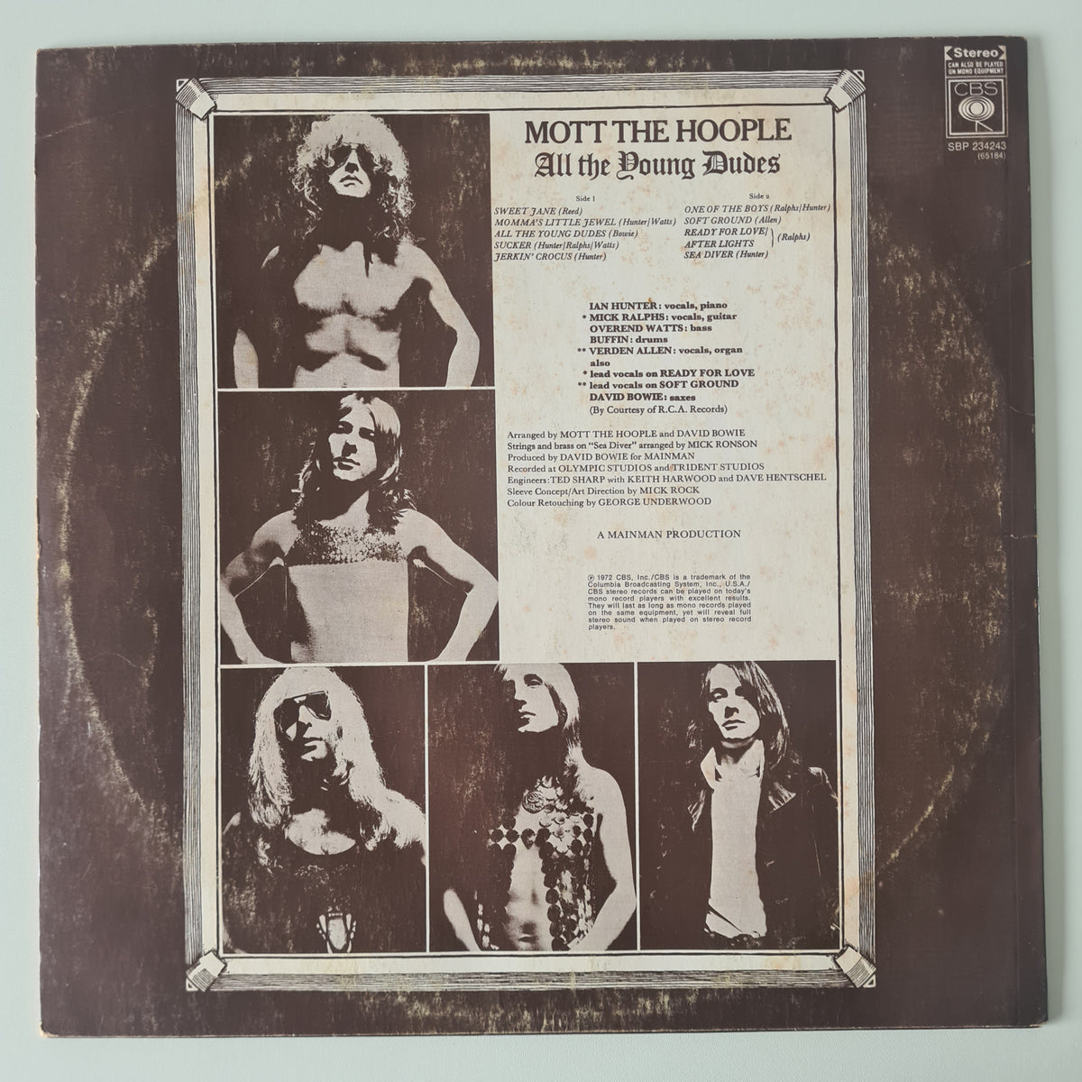 Mott The Hoople – All The Young Dudes - 1972 (1st Australian pressing) - Vinyl Record LP