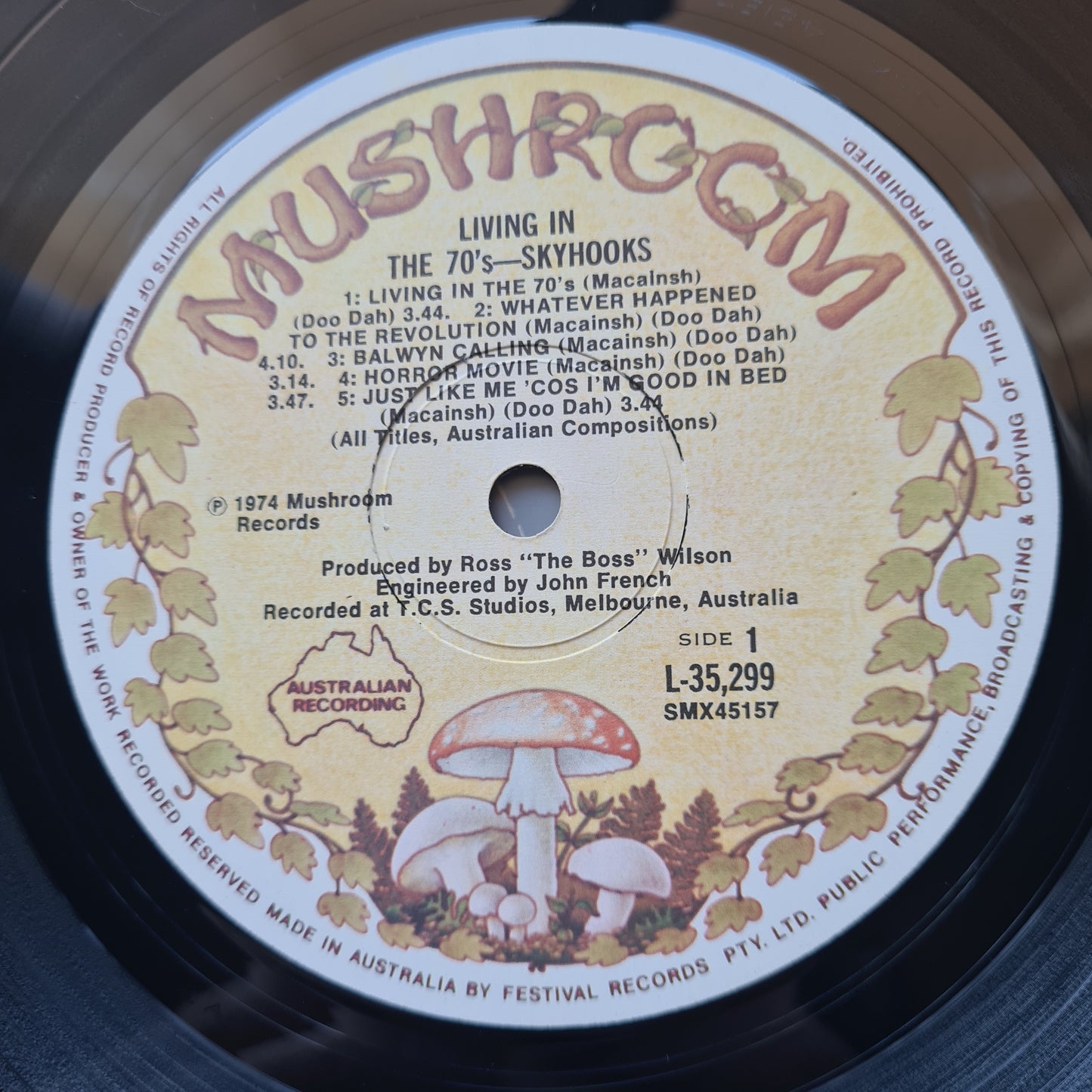 Skyhooks – Living In The 70's - 1974 (2nd Australian Pressing) - Vinyl Record LP (excellent)
